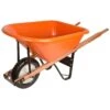 Leonard 6 Cu. Ft. Poly Tray Wheelbarrow With Diamond Tread Flat Free Tire -Gardeners Edge Sales fwb6k