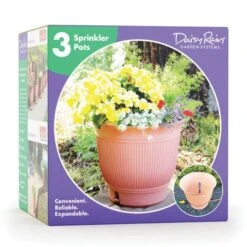 Daisy Rain Sprinkler Pots Set Of 3 -Gardeners Edge Sales g5011 2