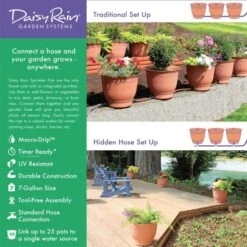 Daisy Rain Sprinkler Pots Set Of 3 -Gardeners Edge Sales g5011 3