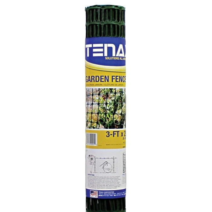 Tenax Garden Fence, 25-Ft X 36-In Roll, Green Mesh 3 Tenax Garden Fence, 25-Ft X 36-In Roll, Green Mesh