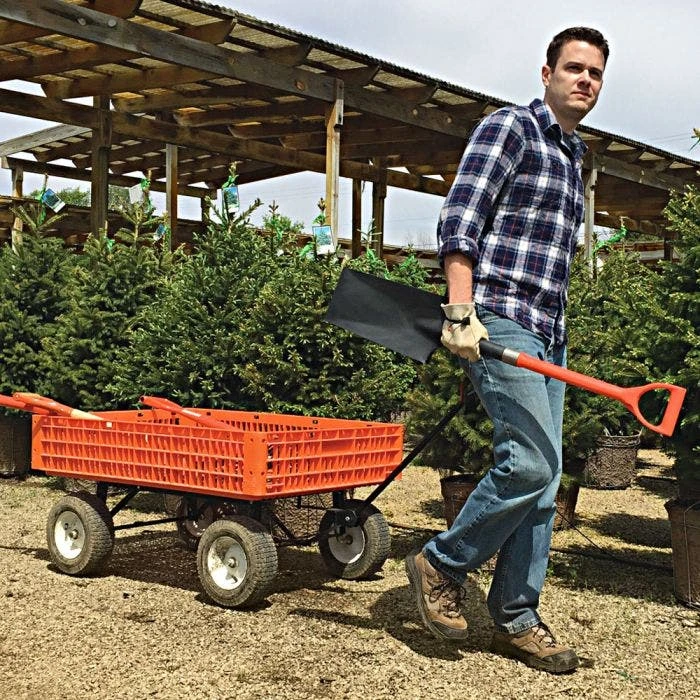 Leonard Orange Utility Wagon, 30in X 46in X 7.5in Tray 5 Leonard Orange Utility Wagon, 30in X 46in X 7.5in Tray - Image 3