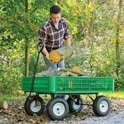 Leonard Green Utility Wagon, 30in X 46in X 7.5in Tray -Gardeners Edge Sales gw45g 1