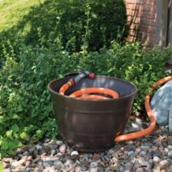Aged Bronze Hose Pot 13 Aged Bronze Hose Pot -Gardeners Edge Sales hp1924 3