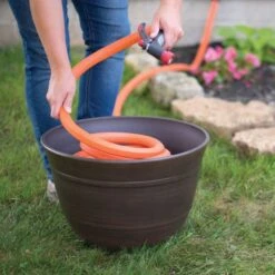 Aged Bronze Hose Pot 14 Aged Bronze Hose Pot -Gardeners Edge Sales hp1924 4