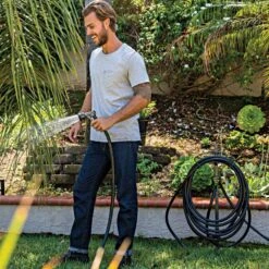 Free-Standing Garden Hose Hanger -Gardeners Edge Sales ihcf 3kd 5 1