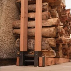 Outdoor Log Storage Brackets -Gardeners Edge Sales iwrb 12am 4 1