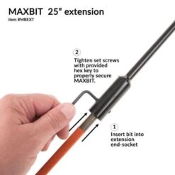 The MAXBIT Garden Hole Digging Drill Bits With Extension -Gardeners Edge Sales mbx px 10
