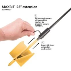 The MAXBIT Garden Hole Digging Drill Bits With Extension -Gardeners Edge Sales mbx px 8