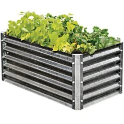 EarthMark Galvanized Metal Raised Bed, High Rectangle, 22" X 40" 5 EarthMark Galvanized Metal Raised Bed, High Rectangle, 22" X 40" -Gardeners Edge Sales mgb h042 1