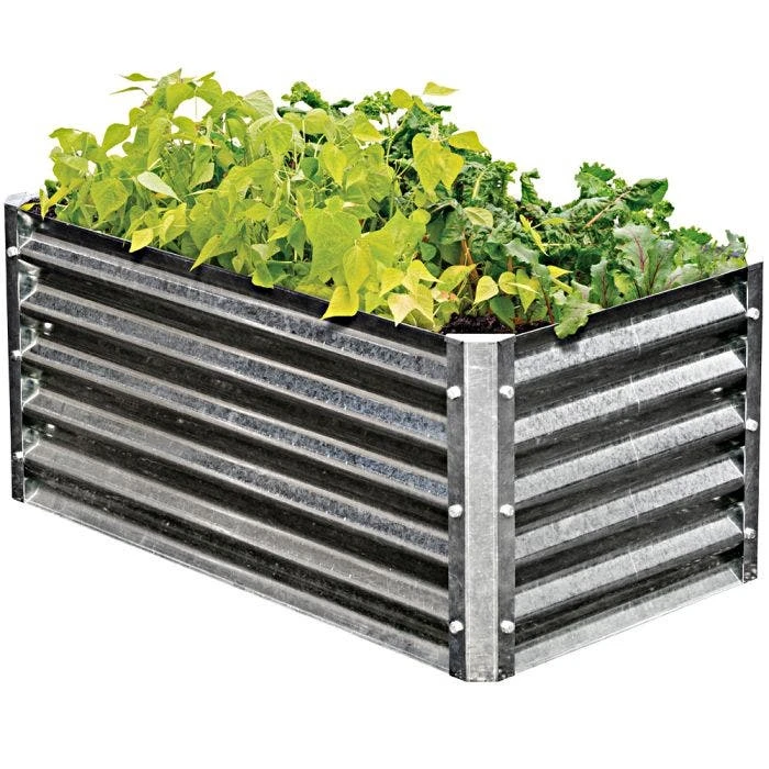 EarthMark Galvanized Metal Raised Bed, High Rectangle, 22" X 40" 4 EarthMark Galvanized Metal Raised Bed, High Rectangle, 22" X 40" - Image 2