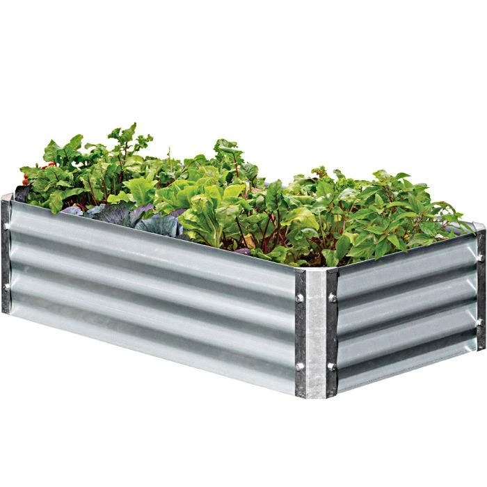 EarthMark Galvanized Metal Raised Garden Bed Low Rectangle 22x40 4 EarthMark Galvanized Metal Raised Garden Bed Low Rectangle 22x40 - Image 2