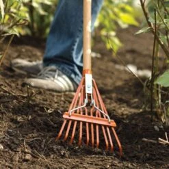 Leonard Narrow Shrub Rake, 54in Handle -Gardeners Edge Sales msr 208 2