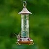 Embossed Decorative Glass Hummingbird Feeder 1 Embossed Decorative Glass Hummingbird Feeder -Gardeners Edge Sales na35240