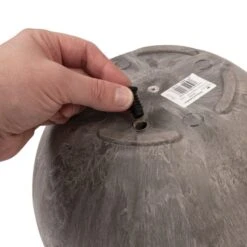 Self-Watering Napa Bowl Planter Grey -Gardeners Edge Sales nb31120 2