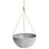 Self-Watering Napa Hanging Bowl Planter, Grey -Gardeners Edge Sales nh32120