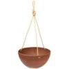 Self-Watering Napa Hanging Bowl Planter, Rust -Gardeners Edge Sales nh32129