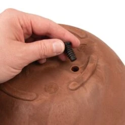 Self-Watering Napa Hanging Bowl Planter, Rust -Gardeners Edge Sales nh32129 2