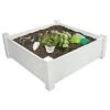 NuVue Raised Garden Bed, 4ft W X 4ft D X 15in H White -Gardeners Edge Sales nvrb