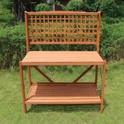 Hemlock Foldable Potting Bench -Gardeners Edge Sales pb01 6