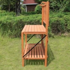 Hemlock Foldable Potting Bench -Gardeners Edge Sales pb01 7