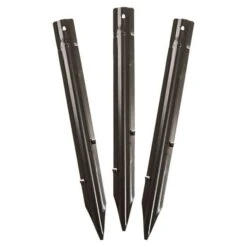 Permaloc Set Of Six 8-foot Long Sections - Black DuraFlex, Baked-On Finish -Gardeners Edge Sales pbdf8 stakes