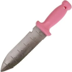 Pink Leonard Deluxe Soil Knife And Traditional Bypass Pruner With Sheath -Gardeners Edge Sales pk2c 6