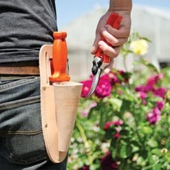 Deluxe Soil Knife, Pruner, Sheath Combo By A.M. Leonard, Lifetime Warranty -Gardeners Edge Sales pkcom 3 1