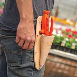 Deluxe Soil Knife, Pruner, Sheath Combo By A.M. Leonard, Lifetime Warranty -Gardeners Edge Sales pkcom 4 1