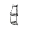 Black Forged Steel Corner Plant Stand 2 Black Forged Steel Corner Plant Stand -Gardeners Edge Sales pscn