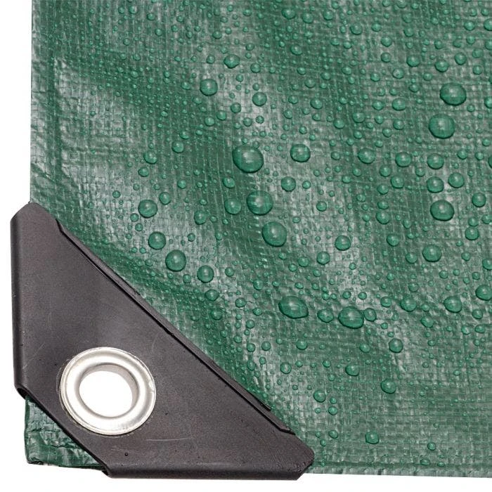 Green Tuff Tarp, 4.5oz. Polyethylene With Grommets, 12ft X 14ft 4 Green Tuff Tarp, 4.5oz. Polyethylene With Grommets, 12ft X 14ft - Image 2