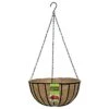 14" Black Traditional Hanging Basket With Coco Liner -Gardeners Edge Sales r408am