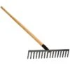 Forged Steel Straight Rake By A.M. Leonard, 16-1/2in Wide X 62in Length, Ash Handle, Lifetime Warranty