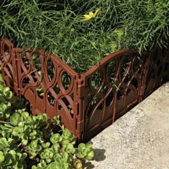 Decorative Scroll Interlocking Edging Brown -Gardeners Edge Sales sde20 brn 5