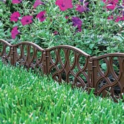 Decorative Scroll Interlocking Edging Brown -Gardeners Edge Sales sde20 brn 6
