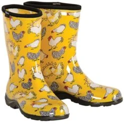 Sloggers Boots Daffodil Yellow Chickens Size 6