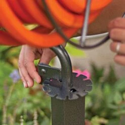 Full Rotation Free-Standing Hose Swivel Reel, Anti-Rust Steel -Gardeners Edge Sales sr360 4