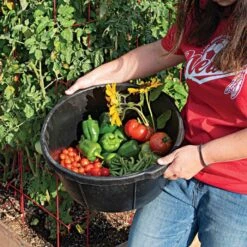 6 Gallon Round Rubber Tub -Gardeners Edge Sales srb6tsge live garden