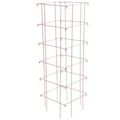 Red Powder Coat Tomato Cages, 48in X 14in, 3-Pack