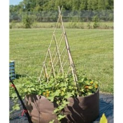Bamboo Teepee Trellis 48in Open 44in H X 31in W -Gardeners Edge Sales tt48 5