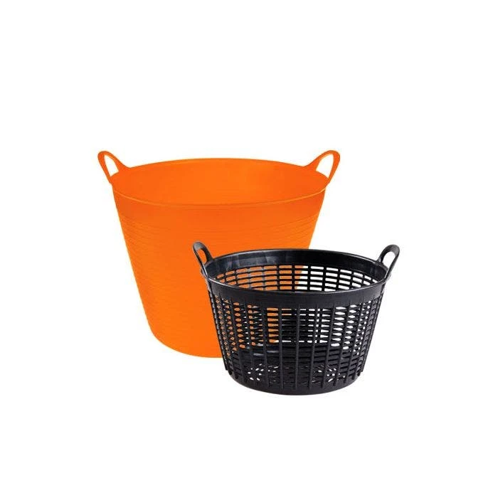 Orange 7 Gallon TubTrug With Colander Basket 3 Orange 7 Gallon TubTrug With Colander Basket