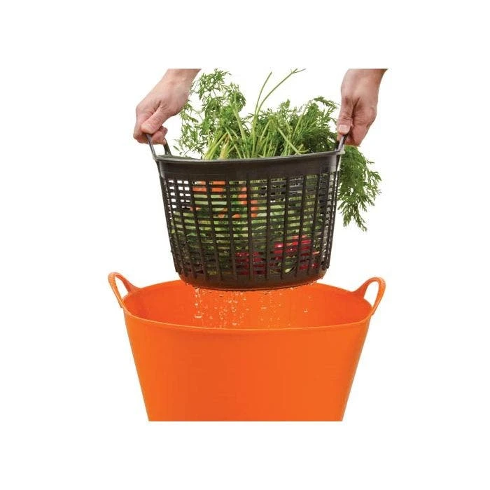 Orange 7 Gallon TubTrug With Colander Basket 4 Orange 7 Gallon TubTrug With Colander Basket - Image 2