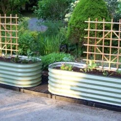 Vego 6 In 1 Modular Metal Raised Bed, Olive Green -Gardeners Edge Sales vb6n1 og 2 1