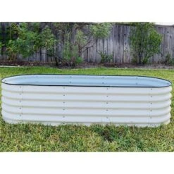Vego 6 In 1 Modular Metal Raised Bed, Pearl White