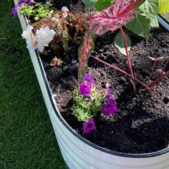 Vego 6 In 1 Modular Metal Raised Bed, Pearl White -Gardeners Edge Sales vb6n1 wh 6 1