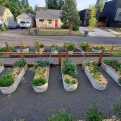 Vego 9 In 1 Modular Metal Raised Bed, Pearl White -Gardeners Edge Sales vb9n1 wh 6 1