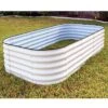 Vego 9 In 1 Modular Metal Raised Bed, Pearl White 1 Vego 9 In 1 Modular Metal Raised Bed, Pearl White -Gardeners Edge Sales vb9n1 wh 8 1