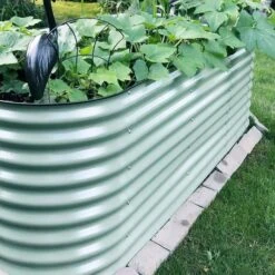 Vego Extra Tall 9 In 1 Modular Raised Bed, Olive Green -Gardeners Edge Sales vbt9n1 og 1 1