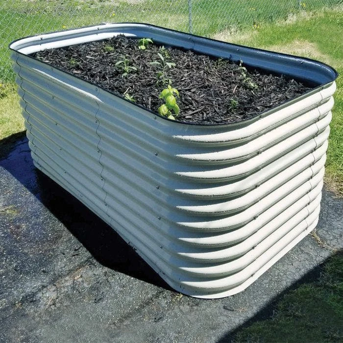 Vego Extra Tall 9 In 1 Modular Raised Bed, Pearl White 3 Vego Extra Tall 9 In 1 Modular Raised Bed, Pearl White