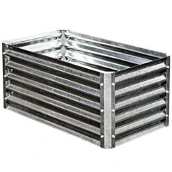 EarthMark Galvanized Metal Raised Garden Bed High Square -Gardeners Edge Sales vp mgbh0xx 2