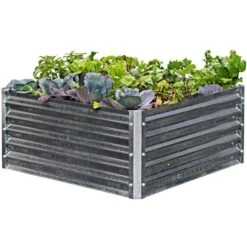 EarthMark Galvanized Metal Raised Garden Bed High Square -Gardeners Edge Sales vp mgbh0xx 5